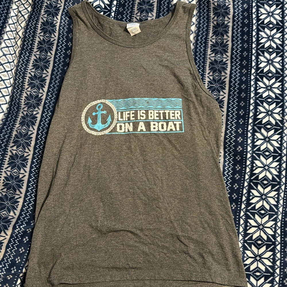Life is better on a boat tank top
